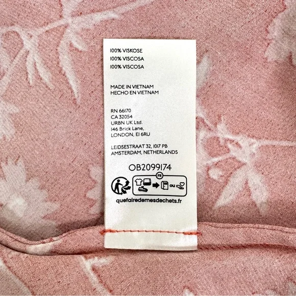 NWT By Anthropologie Tilda Mini Slip Skirt Orange Floral Size XL Petite - Picture 7 of 7